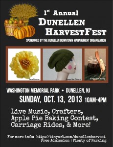 Dunellen Harvest Festival 2013 postcard