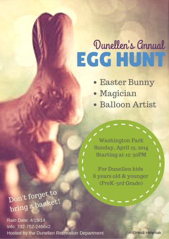 Dunellen's Annual Easter Egg Hunt on Sunday, April 13, 2014. Dunellen Recreation Department