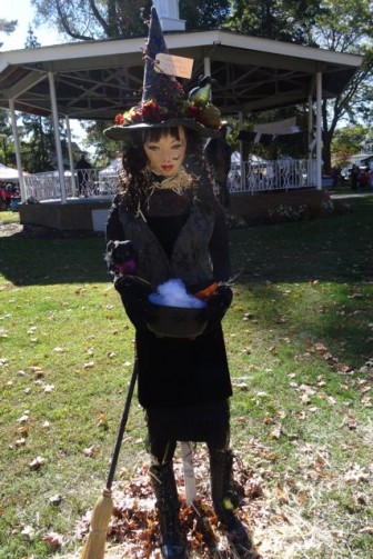 witch with broom scarecrow dunellen nj harvestfest