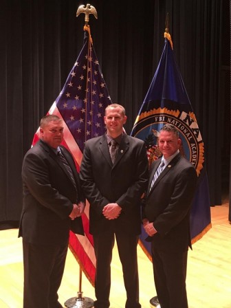 Pictured from Left to Right:  Chief Jeffrey Nelson, Lt. Daniel Smith, Sgt. Jeffrey Delbuono 