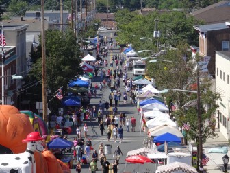 dunellen street fair 2014 taken from top of fire truck ladder aerial