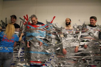 Dunellen school administrators duct taped to wall 3/2016