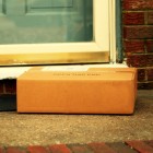 cardboard box on doorstep