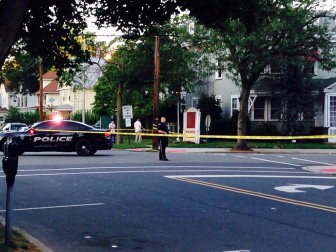 Dunellen Police Department cordoning North Washington Avenue at Front Street after drive-by shooting July 10, 2016.