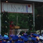 Herg Zhang, salutatorian addresses the graduating class of Dunellen High School.