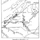 Old map showing Native American sites in Midelsex, Somerset and Union Counties.